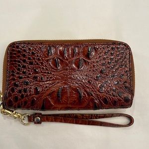 Brahmin Zoe Wristlet Pecan, NWOT, Perfect condition